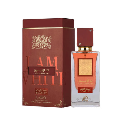 Lataffa Ana Abiyedh Coral Scarlet EDP Collection Unisex Long Lasting Arabic Fragrance Set 60ml